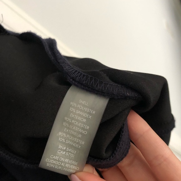 Calvin Klein Navy Suede Tulip Sleeve Sheath Dress Size 6 - Picture 6 of 9